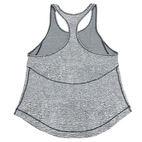 Lululemon Long Distance Tank In Sheer Luon Pebble Jacquard V1 White Black Size 6 - Picture 6 of 8